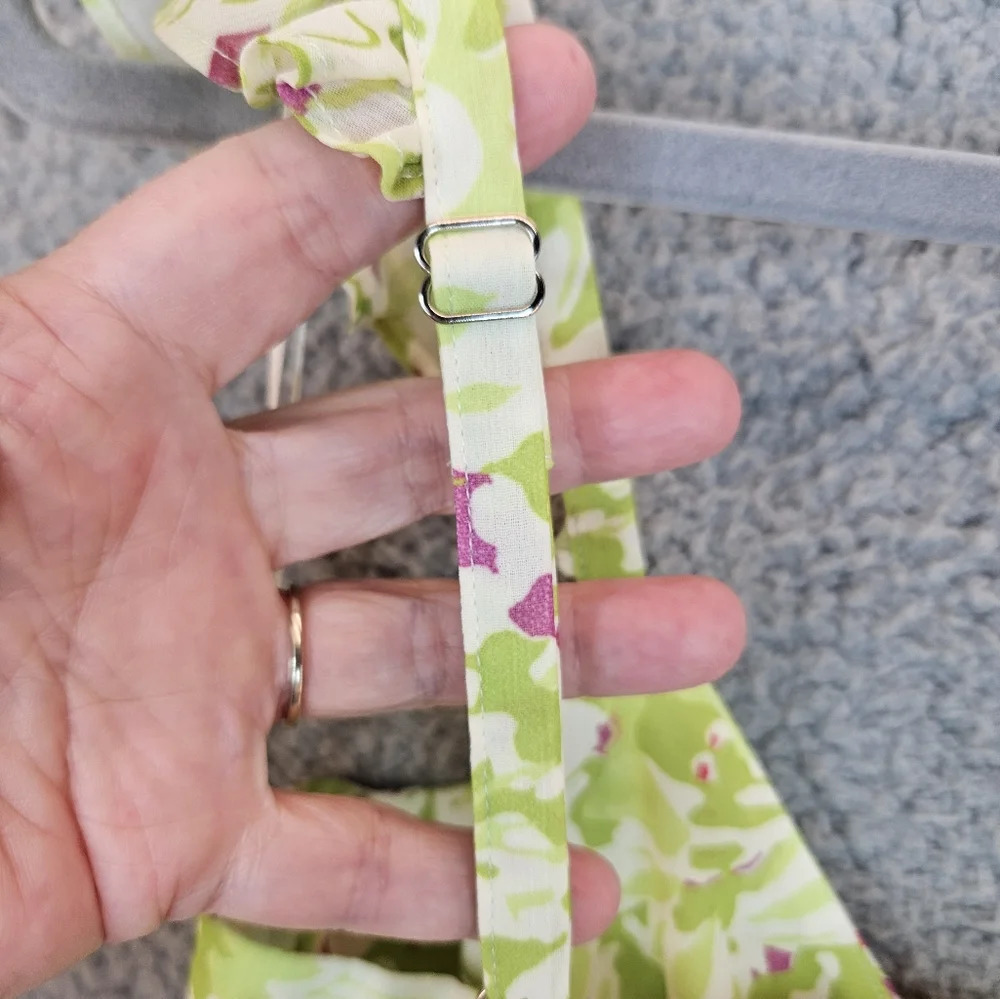 Likely Womens Gavina Green Pink White Mini Dress Sz 10 Date Night Summertime - Picture 10 of 12